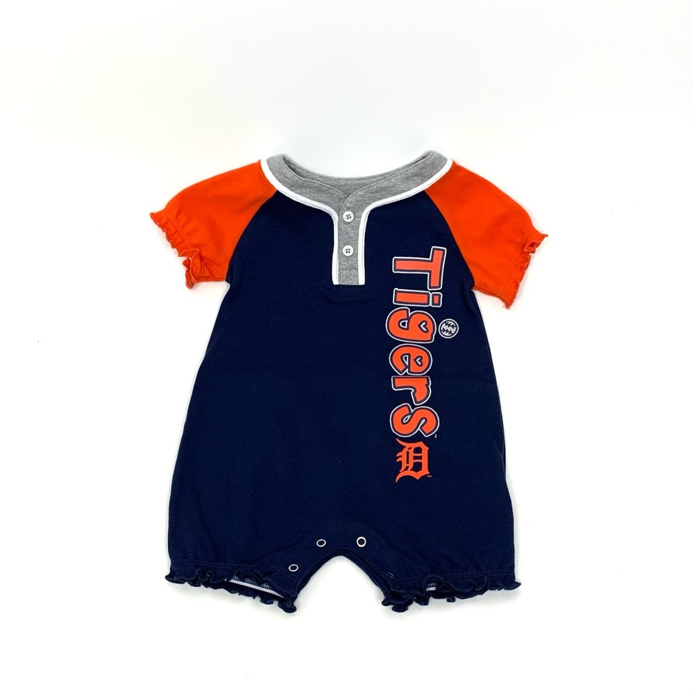 Genuine Merchandise MLB Detroit Tigers Lettuce Hem Bodysuit Nwot Baby Girl 12M